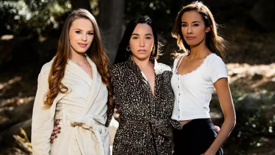 ◤Girlsway◢ Spying On The New Neighbors ►Karlee Grey, Jillian Janson, Kylie Le Beau 