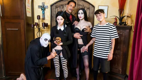 ◤MYLF◢ Addams Family Orgy ►Kate Bloom, Audrey Noir, Dick Chibbles 
