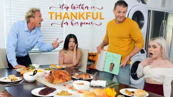 ◤My Family Pies◢ Stepbrother Is Thankful For His Penis - S22:E3 ►Haley Spades, Lulu Chu 