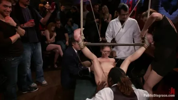 ◤Public Disgrace◢ Adorable Jessi Palmer Is Suspended By Just Her Pigtails And Ankles And Fucked ►James Deen, Jessi Palmer 