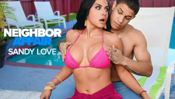 Busty Latina Sandy Love gets her body massaged before taking the neighbors cock #Neighbor Affair 