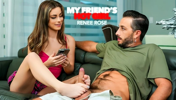 Sexy brunette Renee Rose will sure sell more feet pix with a cock in between them #My Friends Hot Girl 