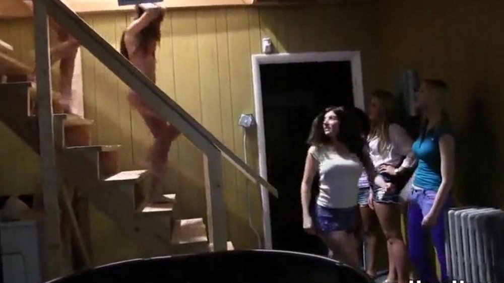 Initiation of first-year students with stripping naked - porn video  