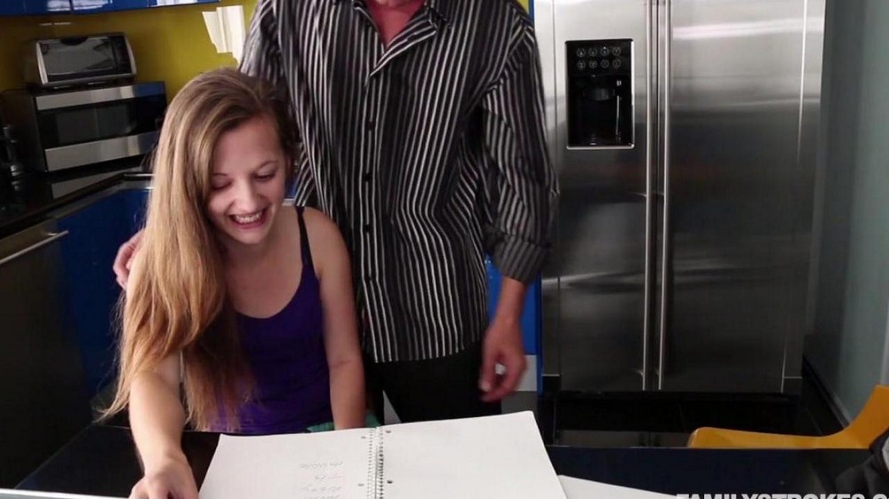 Stepfather impaled young stepdaughter on dick - porn video  