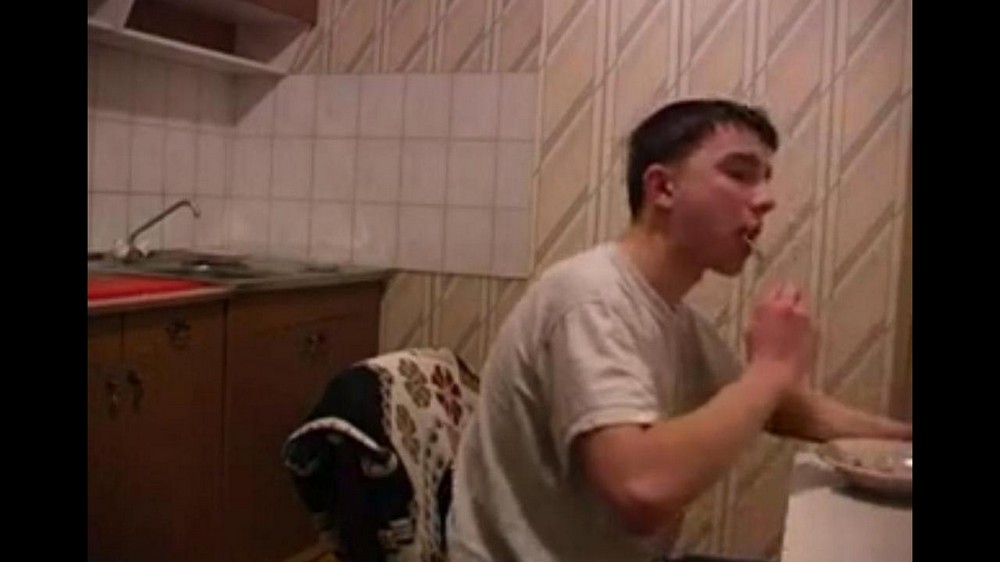 Incest mother and son doggy style fucking in the kitchen - porn video  