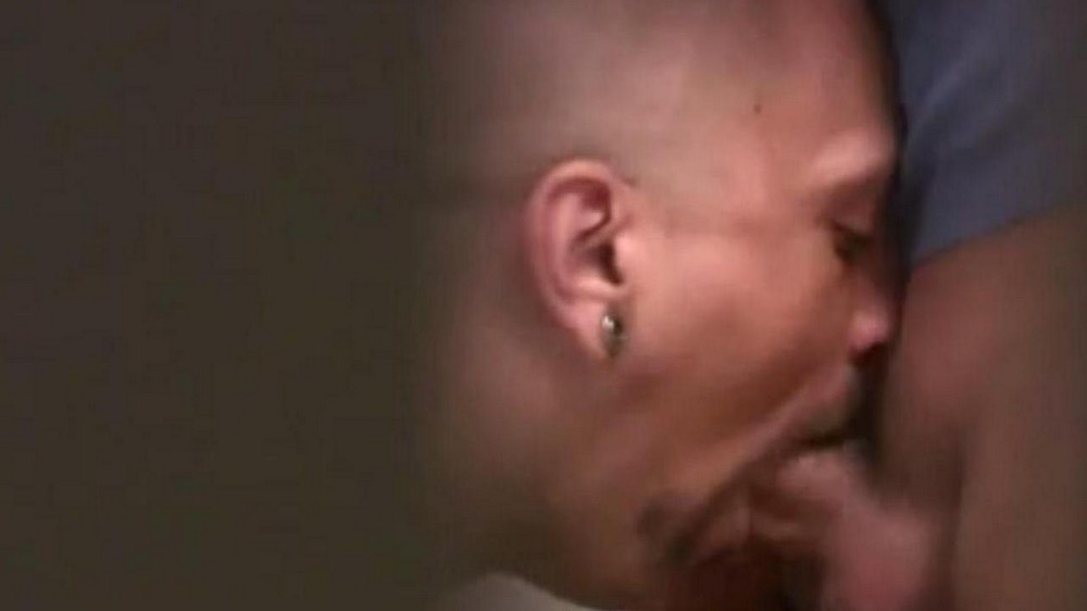 Guys suck each other in a public toilet - porn video  