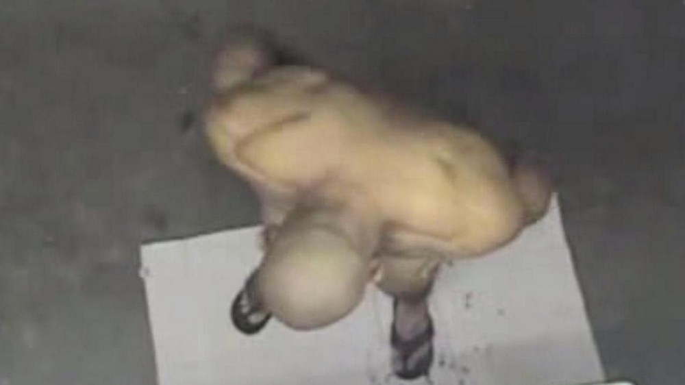 Hi*** camera in the shower showed a naked man - porn video  