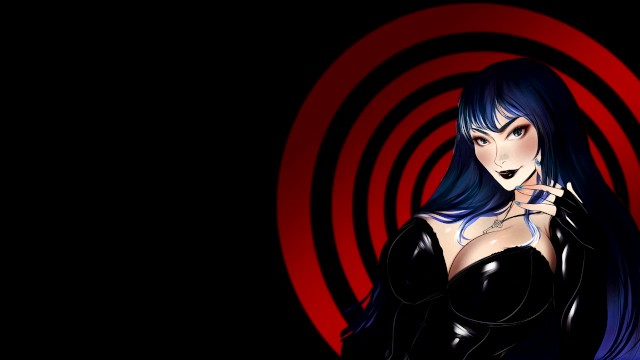 Glamorous cartoon nipple in a tight black dress - porn video  