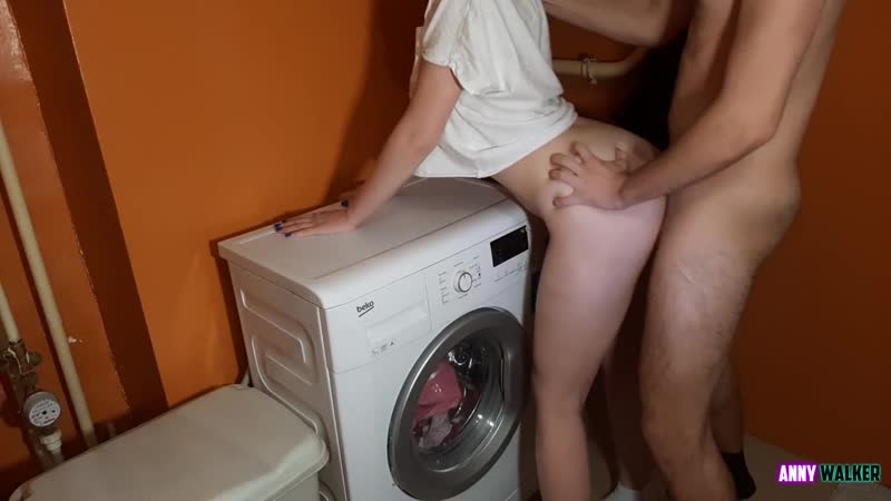 Anny Walker - Caught her Brother Jerking off in the Bathroom and Gave him a Blowjob - porn video  
