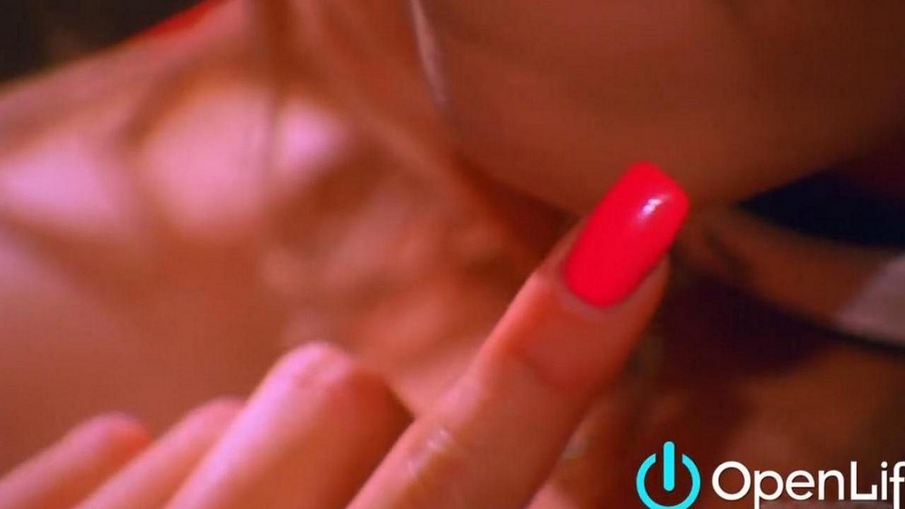 Blonde with big tits caresses her pussy - porn video  
