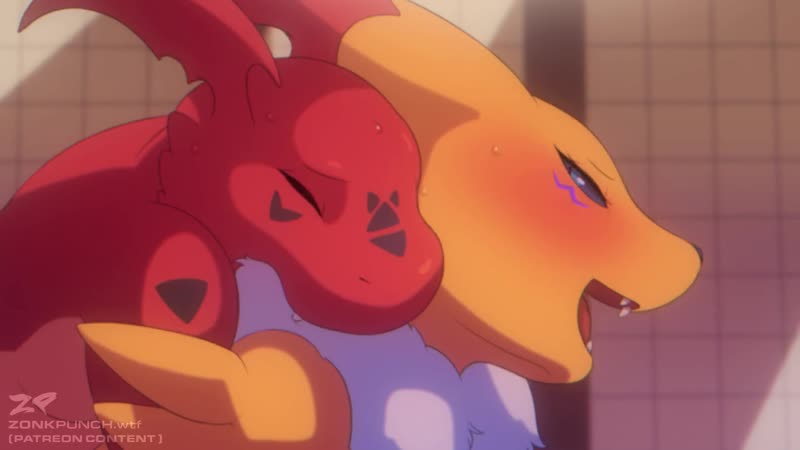 FURRY YIFF BATH TIME RENAMON AND GUILMON CREAMPIE SOUND zonkpunch - porn video  