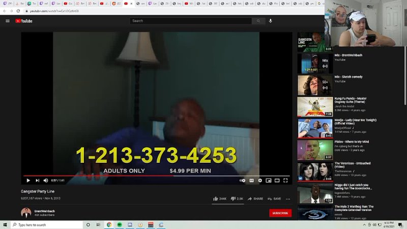 Erobb calls gangsta party line | Twitch House - Porn Video  