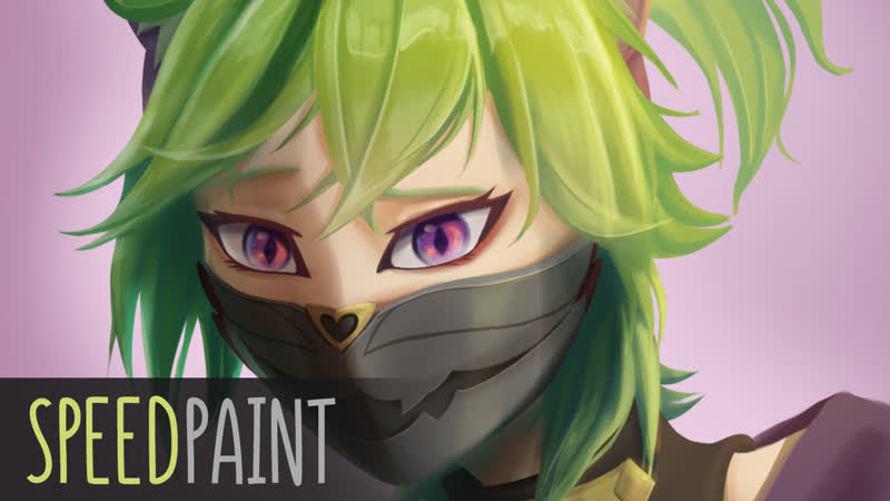 Cookie Shinobu | Genshin Impact [SPEEDPAINT] - porn video  