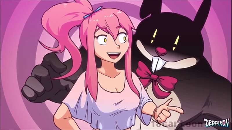 [HARD CARTOON ANIMATION PORN] GIRLS DECIDED TO PLAY FURRY RABBIT [DERPIXON] - porn video  