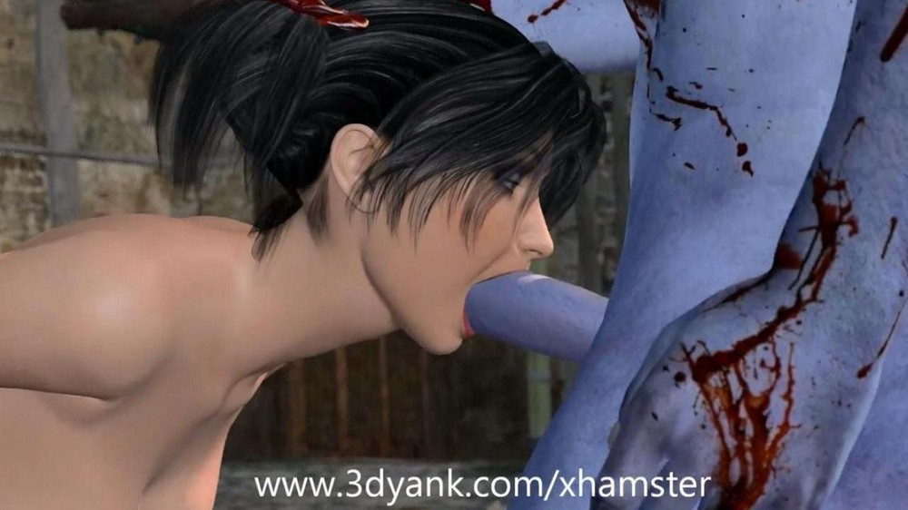 Anime bitch fuck with two monsters - porn video  