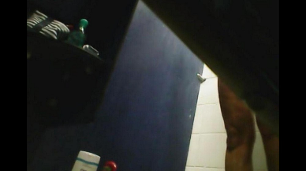 There is a hi*** camera in the shower and films the girls shaved pussy - porn video  