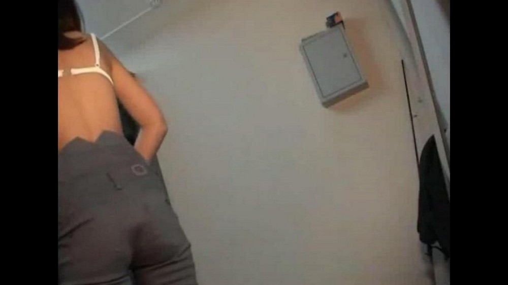 Camera in the locker room of a modeling agency - porn video  