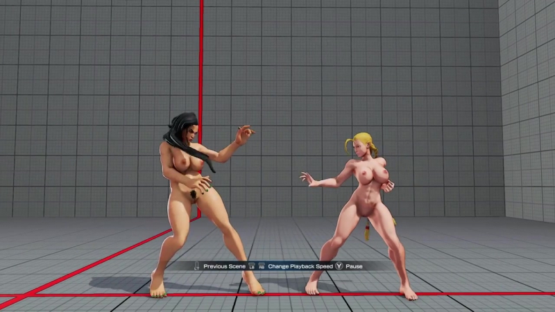 Street Fighter V — Laura & Cammy (BB Muscle) Nude Mod - porn video  