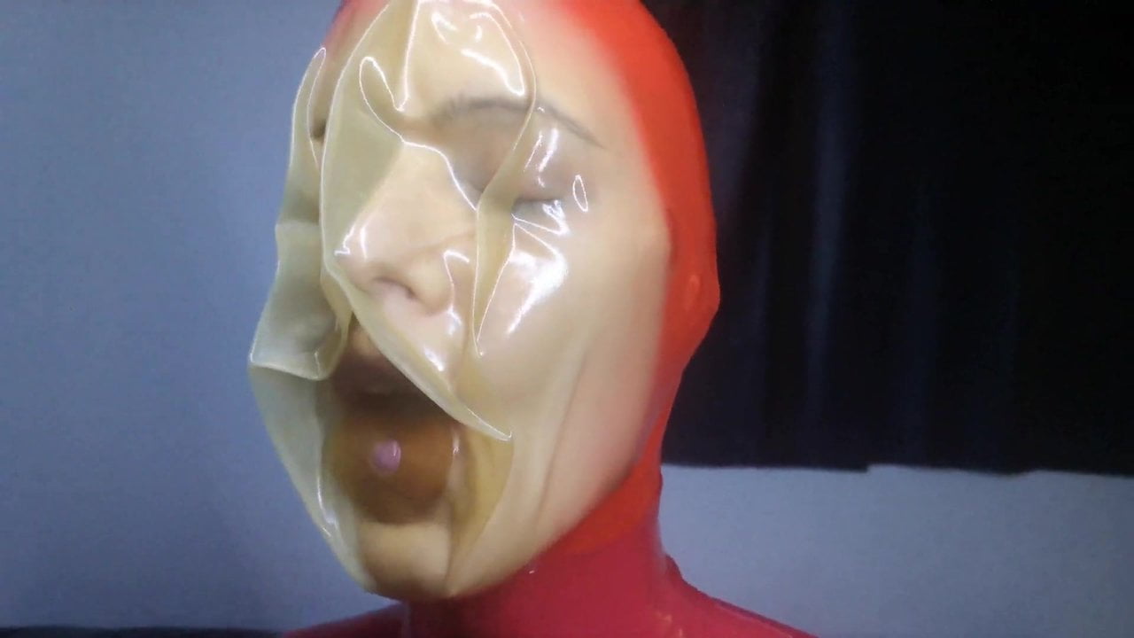 Latex Breathplay Mask - porn video  