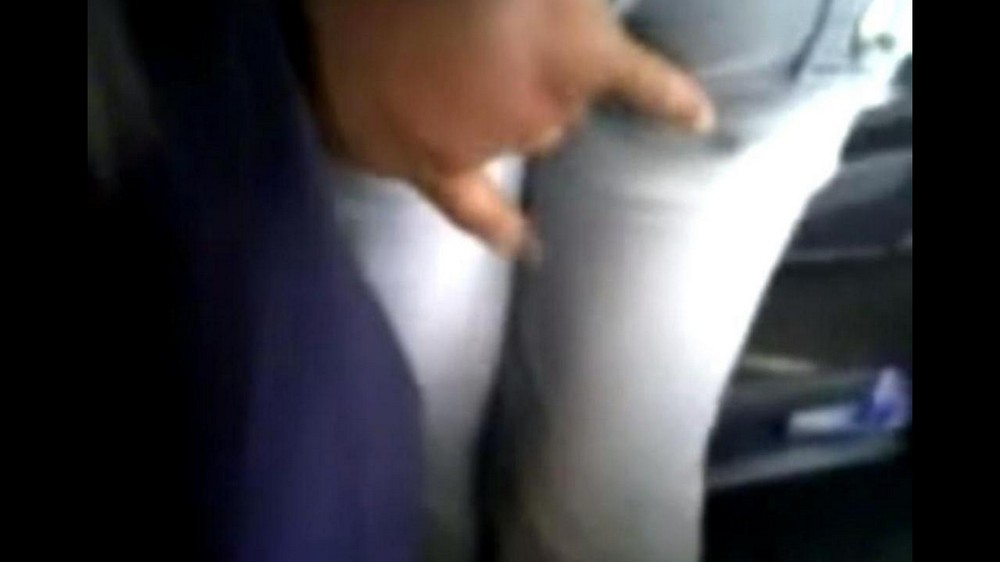 A guy tried to grope a chicks ass on a bus - porn video  