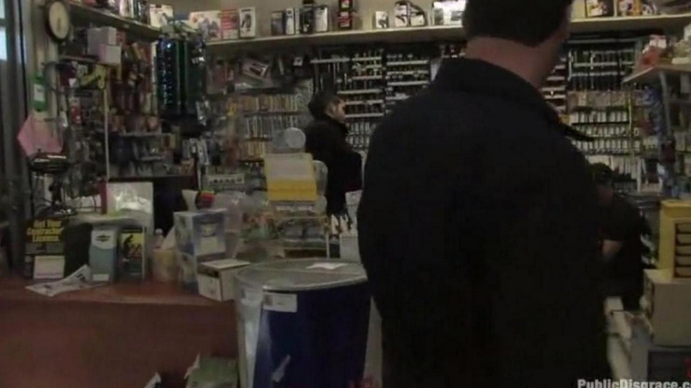 A girl was fucked hard in a store - porn video  