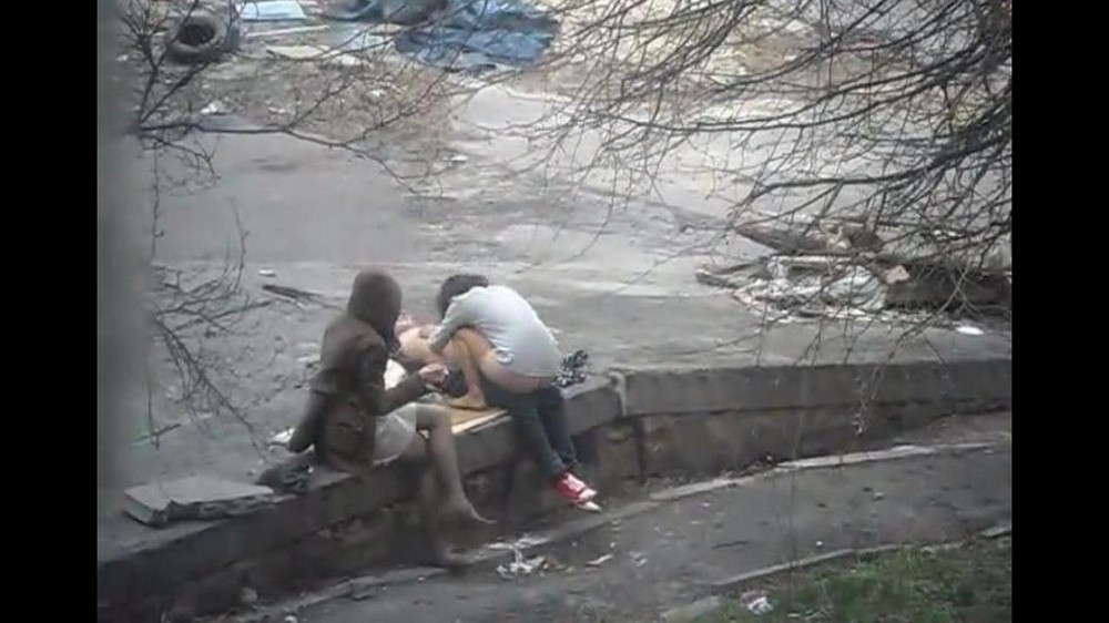 A guy filmed sex on the street - porn video  