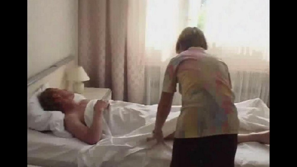 The daughter woke up her sleeping father and fucked him - porn video  