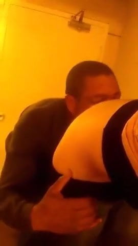 Eating pussy and ass from behind, public stairwell. - porn video  