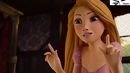 Rapunzel footjob - porn video  