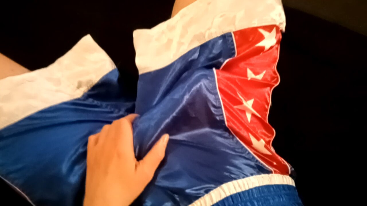 Cum in satin boxer shorts handjob - porn video  
