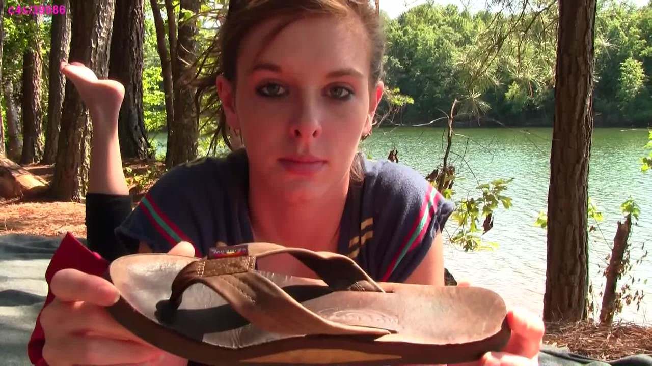 Amy in the pose with rainbow sandals PREVIEW - porn video  