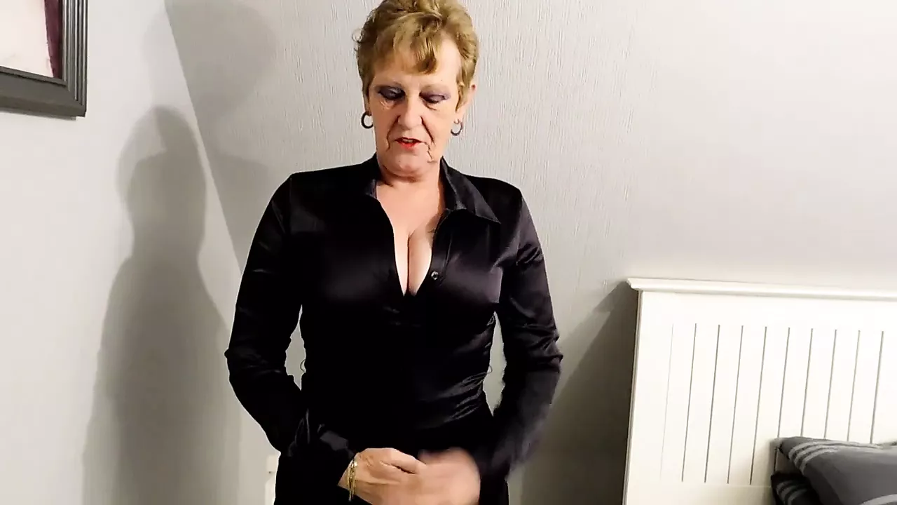 Open crotch panties and satin blouse - porn video  