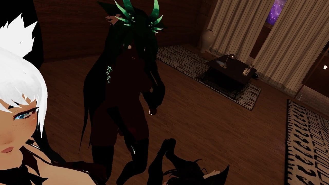 VR Chat Threesome - porn video  