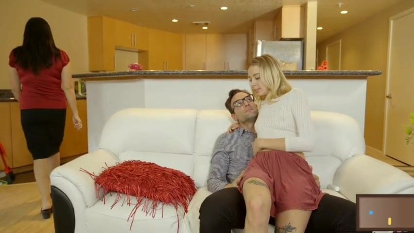 Arent you too old to sit on your stepfathers lap? He is sick step mom - порно видео  