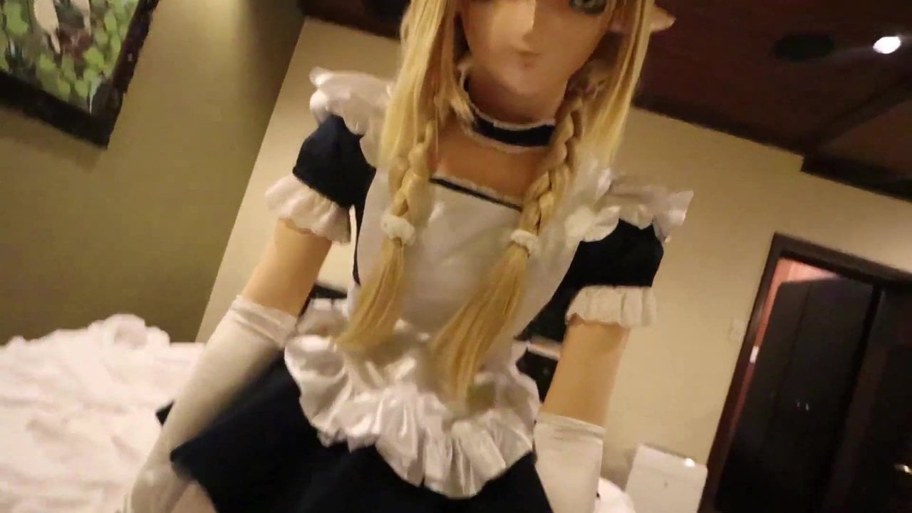 Kigurumi plays with penis - porn video  