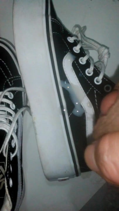 Vans Sk8 High Platform Black new cum part 2 - porn video  