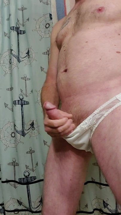 My sexy white nylon bikini panties - porn video  