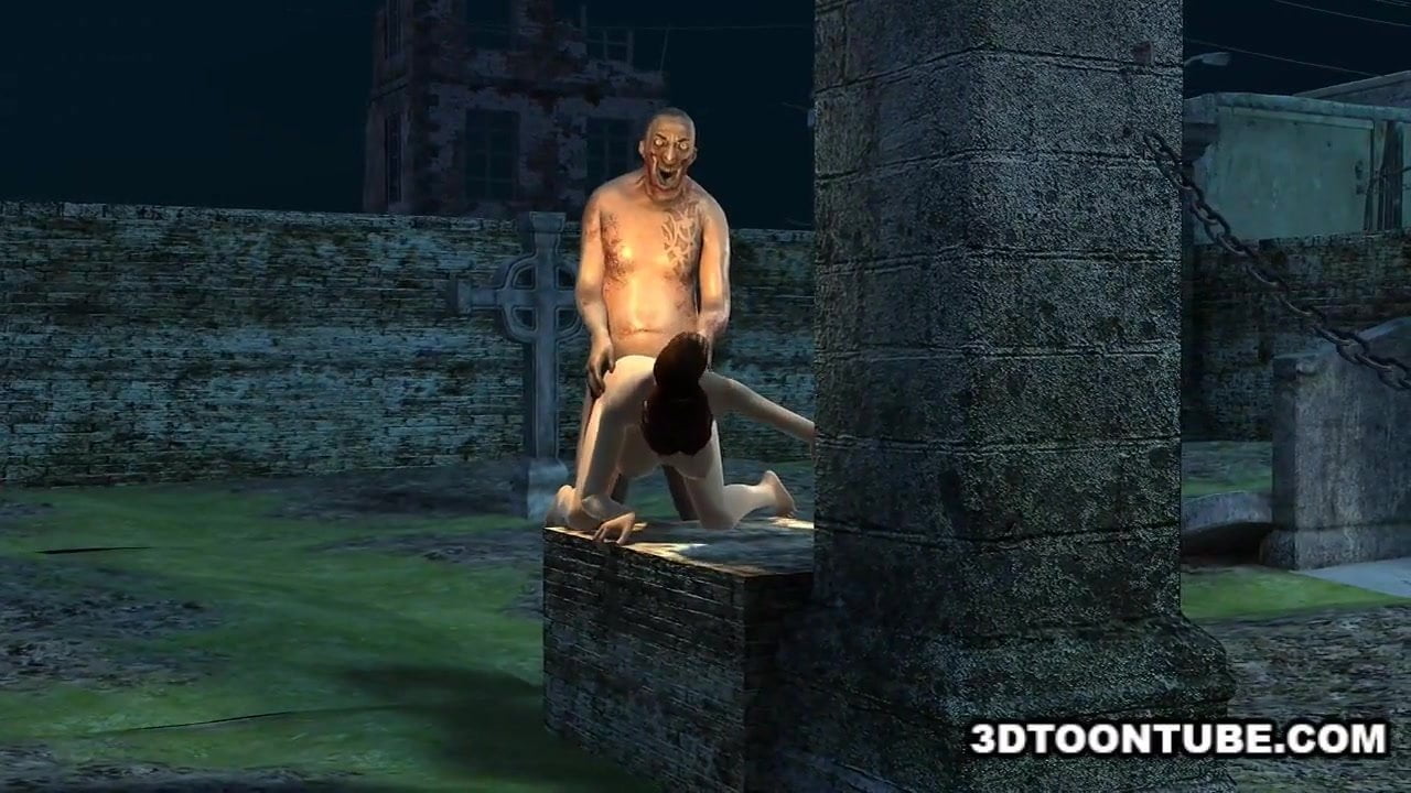 Stacked 3D Hottie Fucked by a Zombie - porn video  