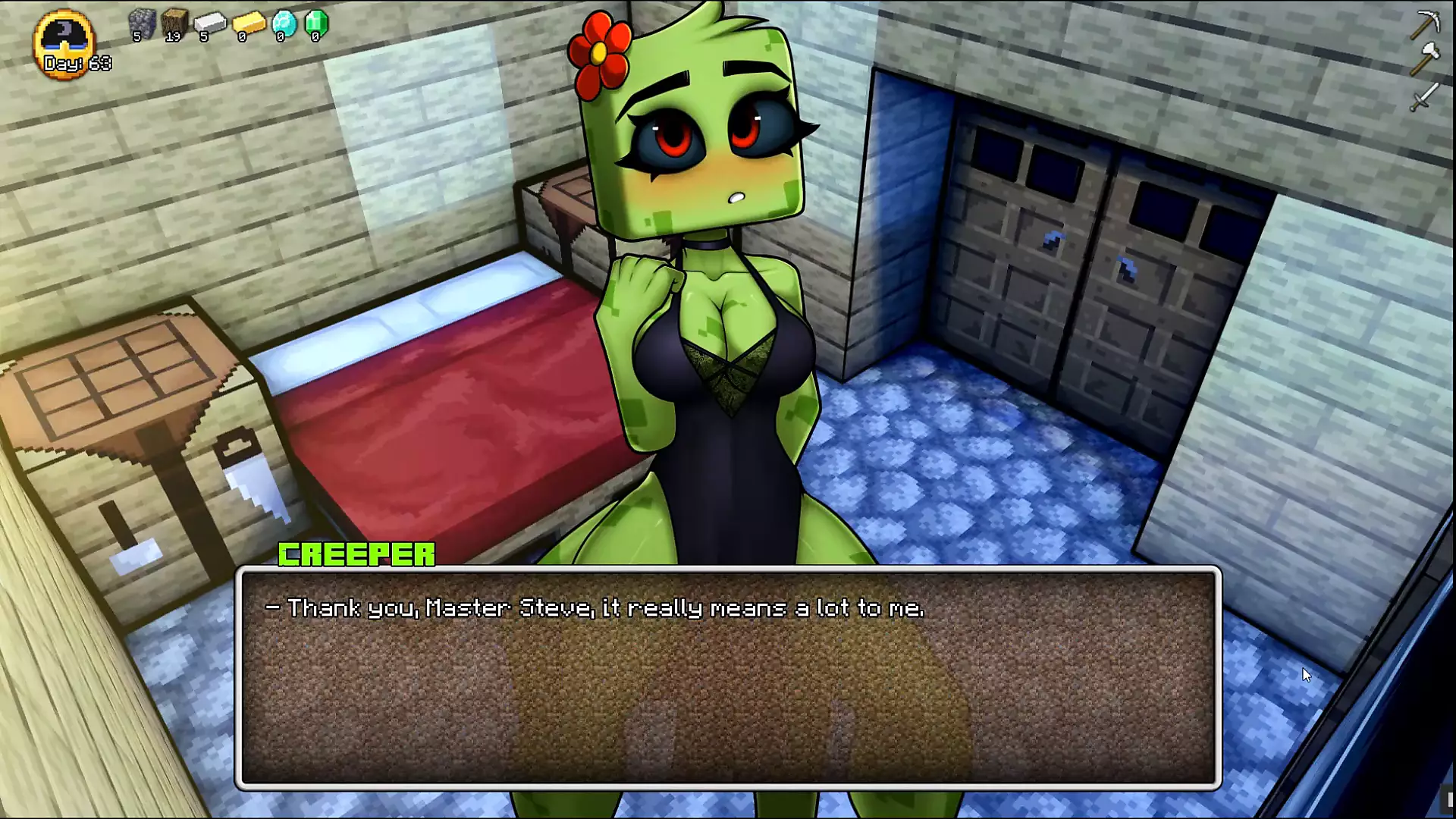 HornyCraft Parody Hentai game PornPlay Ep.10 the minecraft creeper girl loves to be pet on the head - porn video  