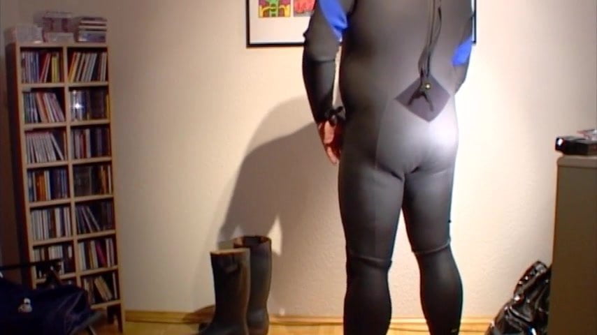 In my fetish gear with cumshot. - porn video  