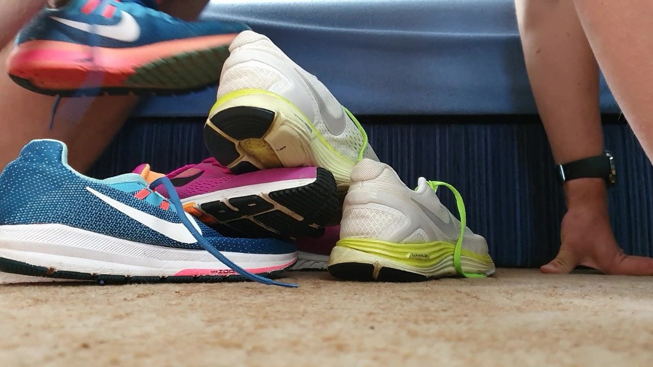 Girls Nike sneakers well cummed - porn video  