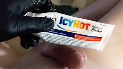 Sounding with Icy Hot cream - porn video  
