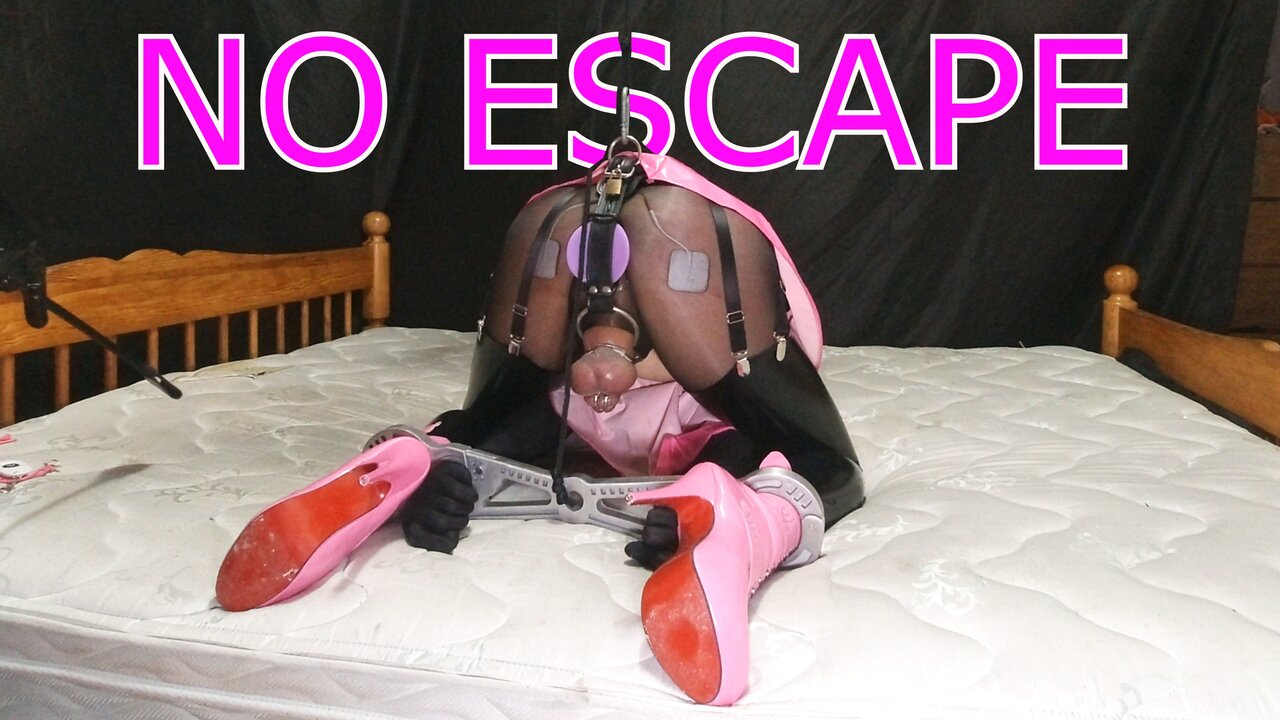 ⁣No Escaping Bondage - Sissy Maid Punishment - Steel Rigid Ankle-Wrist Spreader - porn video  