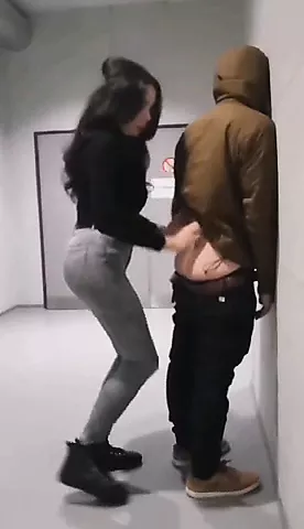 TS girl fucks guy in hall way - porn video  