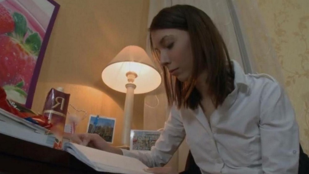 Russian Alena teaches English with her ass - porn video  