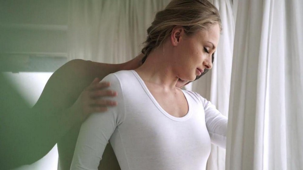 A gentle blonde fucks with her lover - porn video  