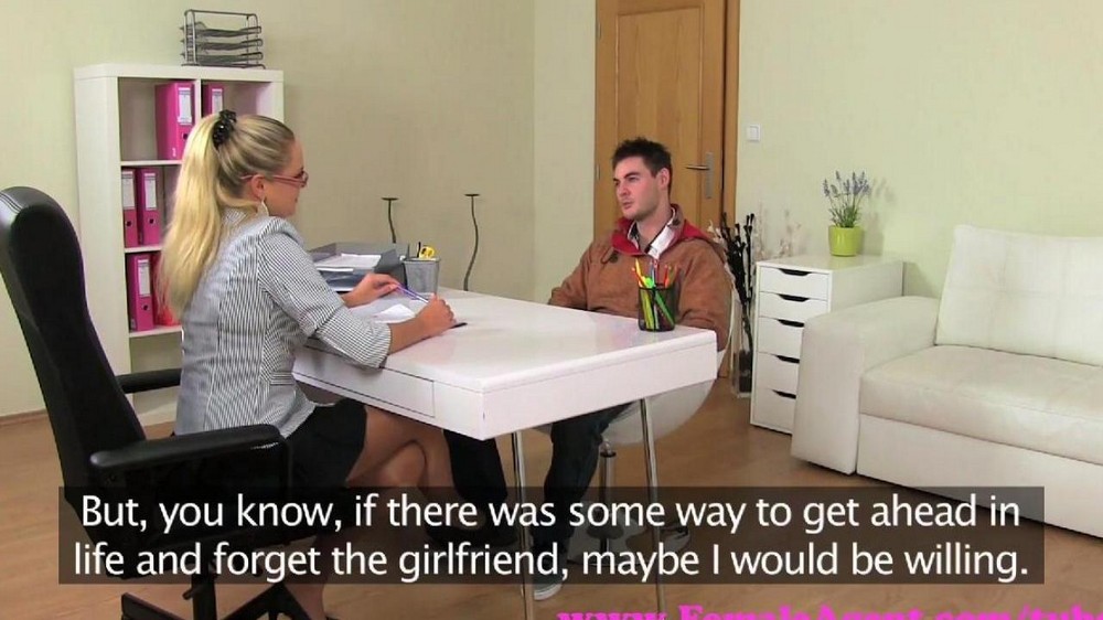 Casting on the couch for a blonde - porn video  