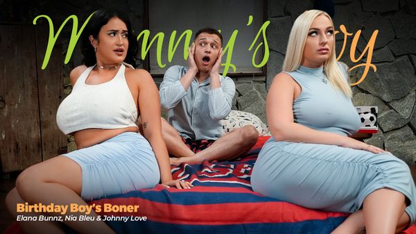 ⁣[MommysBoy] Elana Bunnz, Nia Bleu - Birthday Boys Boner 