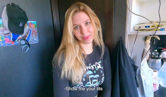 ⁣Russian girl is not against a quickie with a friend 