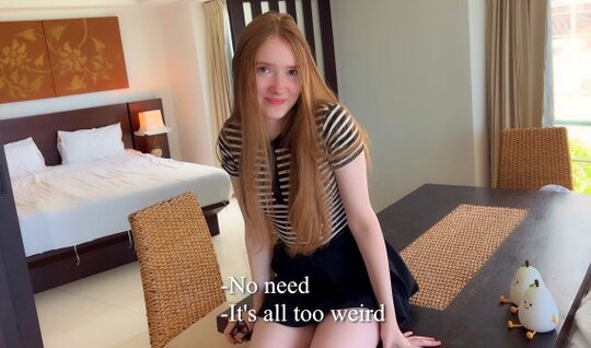 ⁣Persuaded a young Russian bitch for sex was very easy 